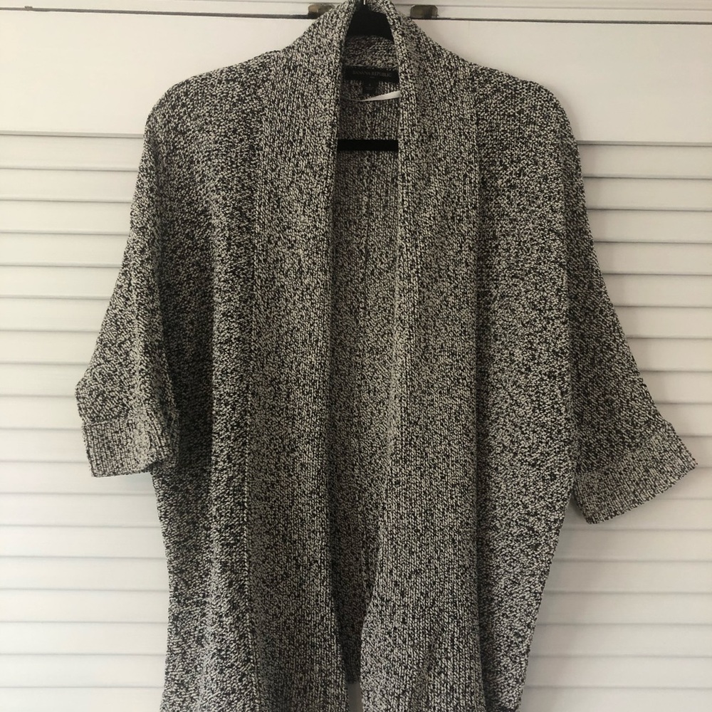 Marled open cardigan